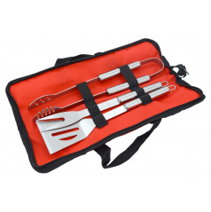 Grillbesteck-Set bestehend aus 3 Textilbeuteln