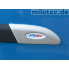 Abdeckungen der originalen Seitenschutzleisten – ABS silber matt, Škoda Roomster / Fabia II