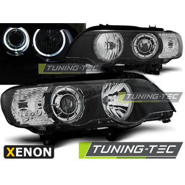 BMW X5 E53 09.1999-10.2003 LED Angel Eyes Xenon schwarze klare Frontscheinwerfer