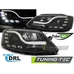 VW Jetta VI 1.2011- Klare Vorderlichter Tube Light TRU DRL schwarz