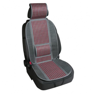 Roter Sitzbezug aus Bambus