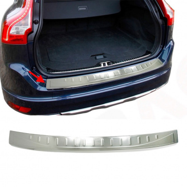 Edelstahl-Heckstoßstangenabdeckung Omtec Volvo XC60 2013-17 poliert Edelstahl-Heckstoßstangenabdeckung Omtec Volvo XC60 2013-17 poliert