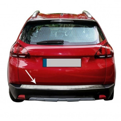 Kantenschutz für die hintere Stoßstange aus gebürstetem Edelstahl, Peugeot 2008 FL 2017–2023