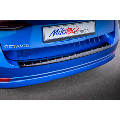 Schweller der Heckklappe mit Erhebungen in Schwarz glänzend für Škoda Octavia IV Combi Facelift / Combi RS Facelift 2024 +