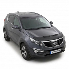 Schwarze Verkleidung der Vorderseite der Motorhaube Kia Sportage 2010-15