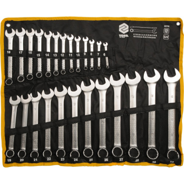 Satz mit 25 Steckschlüsseln 6 - 32 mm CrV Satz mit 25 Steckschlüsseln 6 - 32 mm CrV