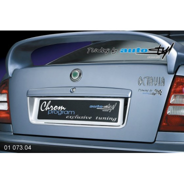 Nummernschildrahmen hinten – Chrom Škoda Octavia I