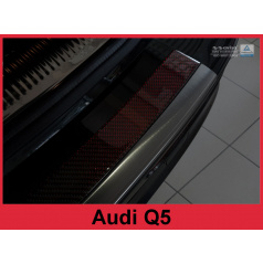 Carbon-Abdeckung – schwarzer Schwellenschutz für die hintere Stoßstange Audi Q5 2006+