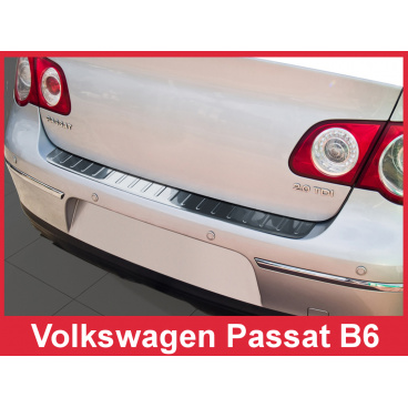 Edelstahlabdeckung - Schwellenschutz für die hintere Stoßstange Volkswagen Passat B6 2005-10
