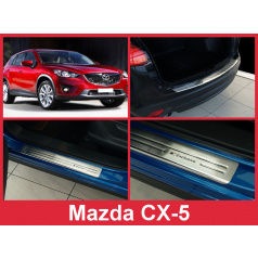 Edelstahl-Abdeckungsset-Heckstoßstangenschutz+Türschwellenschutzleisten Mazda CX-5 2012-17