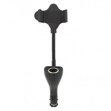 Feder-Telefonhalter für Steckdose – 20 cm, 2 x USB Feder-Telefonhalter für Steckdose – 20 cm, 2 x USB