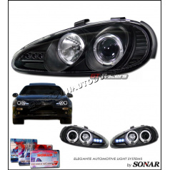 Mazda MX3 92-96 Halo-Projektor schwarz – komplettes Set bestehend aus 2 Stück – NACH DEM VERKAUF