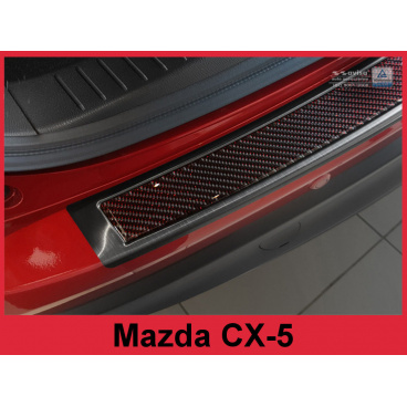 Carbonabdeckung - Schwellerschutz für die hintere Stoßstange Mazda CX-5 2014-17