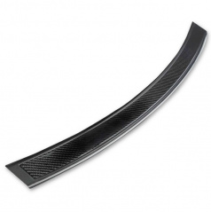 Edelstahl/Carbon-Abdeckung – schwarzer Schwellenschutz für die hintere Stoßstange Mercedes GLE 2015–19 Coupé