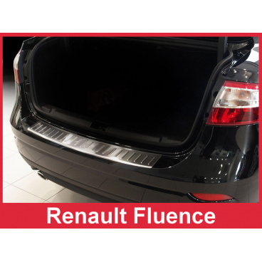 Edelstahlabdeckung - Schwellenschutz für die hintere Stoßstange Renault Fluence 2013-16