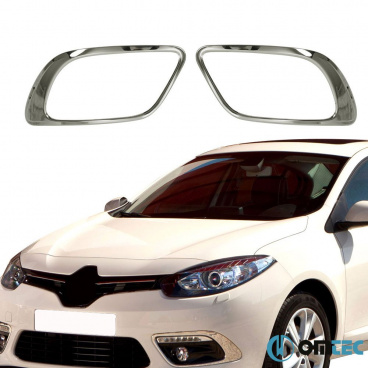 Nebelscheinwerferabdeckungen aus Edelstahl für Renault Fluence 2012-21 Nebelscheinwerferabdeckungen aus Edelstahl für Renault Fluence 2012-21