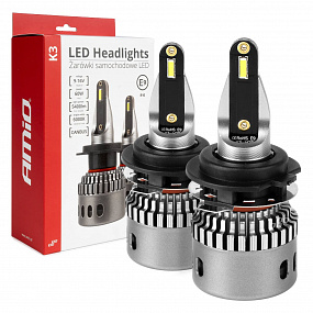 LED-Hauptscheinwerferlampen K3 H7-1 12V 6000K Canbus AMIO-03684