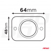 Wasserdichtes quadratisches Telefonladegerät mit ROTER LED-Hintergrundbeleuchtung USB + USB C QC3.0 12/24V AMiO-04231