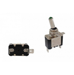 Toggle Chrome-Schaltertyp.2 Led Grün