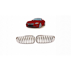Grill BMW Z4 E85 E86 einzelnes Rippe Chrom