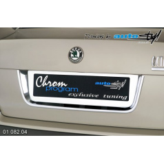 Hinterer Nummernschildrahmen – Chrom Limousine Škoda Octavia II