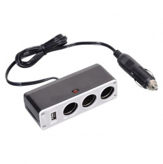 Dreifach 12/24V + 1000mA USB