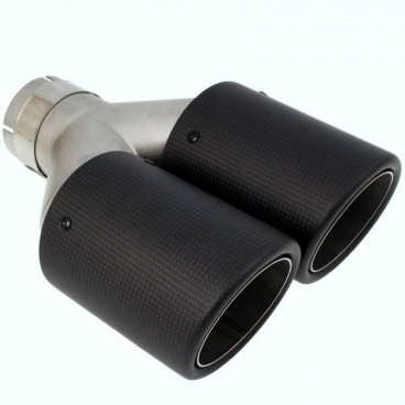 Universelles Auspuffrohr aus Edelstahl + 100 % Carbon Dual Universelles Auspuffrohr aus Edelstahl + 100 % Carbon Dual