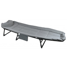 Klappbares Camping-Sofa Liegestuhl grau verstellbar