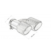 Endstück Schalldämpfer 101mmx2 Eingang 76mm Carbon Glanz Set