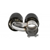 Endstück Schalldämpfer 101mmx2 Eingang 76mm Carbon Glanz Set