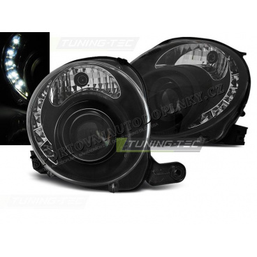 Fiat 500 2007- vorne klare schwarze LED (LPFI24) Fiat 500 2007- vorne klare schwarze LED (LPFI24)