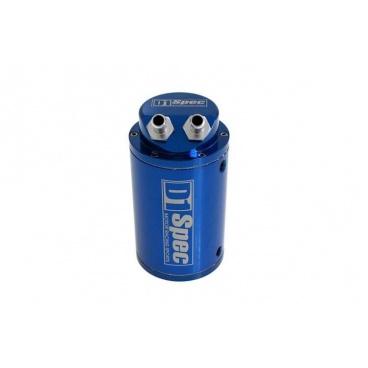 Alu-Behälter für überschüssiges Öl D1 SPEC blauer Einlass/Auslass 9 mm