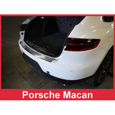 Edelstahlabdeckung - Schwellenschutz für die hintere Stoßstange Porsche Macan 2013-16