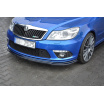 Spoiler unter der vorderen Stoßstange ver.2 für Skoda Octavia RS Facelift Mk2 Facelift, Maxton Design (glänzend schwarzer ABS-Kunststoff)