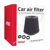 Kegelförmiger Luftfilter schwarz + 3 Adapter
