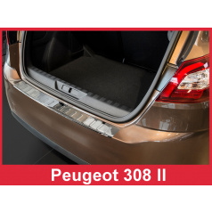 Edelstahlabdeckung - Schwellenschutz für die hintere Stoßstange Peugeot 308 II Htb. 2013-17