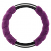 Lenkradbezug lila Haare 37-39 cm