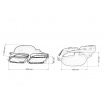Endrohr 285x80mm Eingang 160x97mm Mercedes W212 Poliertes Set