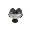 Endstück des Schalldämpfers 89mmx2 Eingang 63mm Carbon Matt