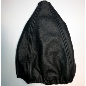 Schalthebelmanschette aus Echtleder schwarz (doppelte schwarze Naht) II