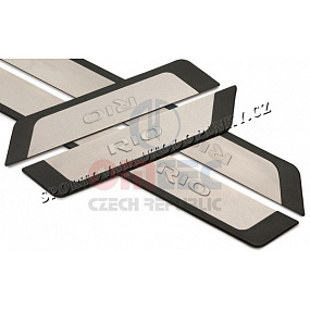 Kia Rio III 2011+ Einstiegsleisten im RS6 BRUSHED Design von OMTEC