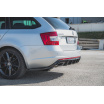Seitendiffusoren unter der hinteren Stoßstange ver.2 für Skoda Octavia RS Mk3, Maxton Design (glänzend schwarzer ABS-Kunststoff)