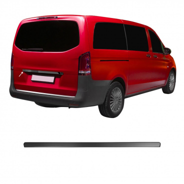 Edelstahl-Schwarzstreifen über dem hinteren Nummernschild Mercedes Vito W447 2014+ Edelstahl-Schwarzstreifen über dem hinteren Nummernschild Mercedes Vito W447 2014+