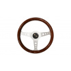Lenkrad 350mm Holz Silber