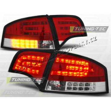 AUDI A4 (B7) SEDAN 2004–08 LED-HECKLEUCHTEN ROT WEISS AUDI A4 (B7) SEDAN 2004–08 LED-HECKLEUCHTEN ROT WEISS
