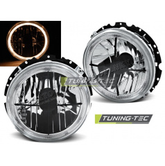 VW Golf 1 05.1974-07.1983 FRONT KLARES LICHT ANGEL EYES CHROM SCHWARZES KREUZ AUSSEN