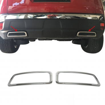 Omtec-Auspuffendabdeckungen aus Edelstahl für Peugeot 3008 2016+ Omtec-Auspuffendabdeckungen aus Edelstahl für Peugeot 3008 2016+