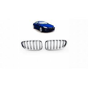 BMW 6 F13 F12 F06 Doppelrippen Grill Chrom & Schwarz