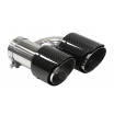 Endstück des Schalldämpfers 101mmx2 Eingang 70mm Carbon Gloss Set