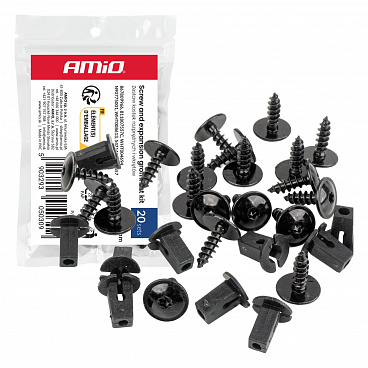 Set aus Spreizdübeln und Schrauben ⌀ 12/4 mm, 20 Stk.
